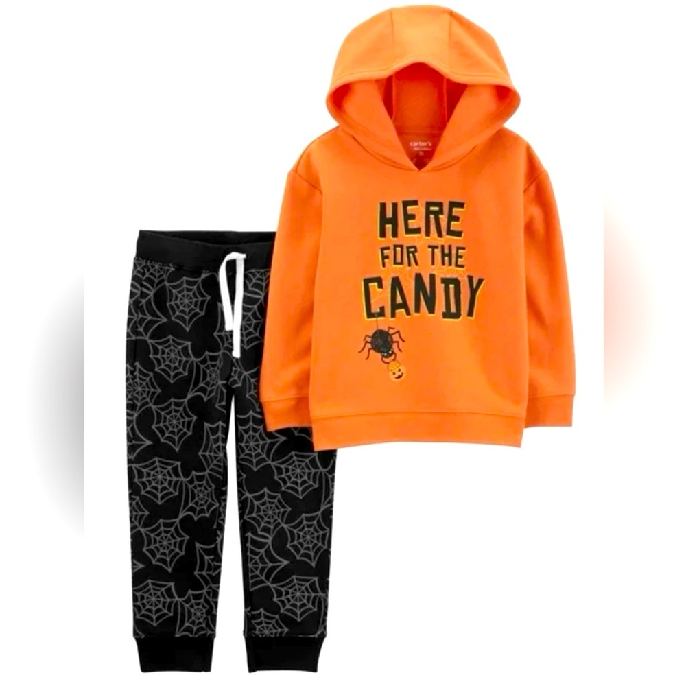NWT! Carter’s Halloween "Here For The Candy"
2-Piece Hooded Outfit Set Sz 12 Mo